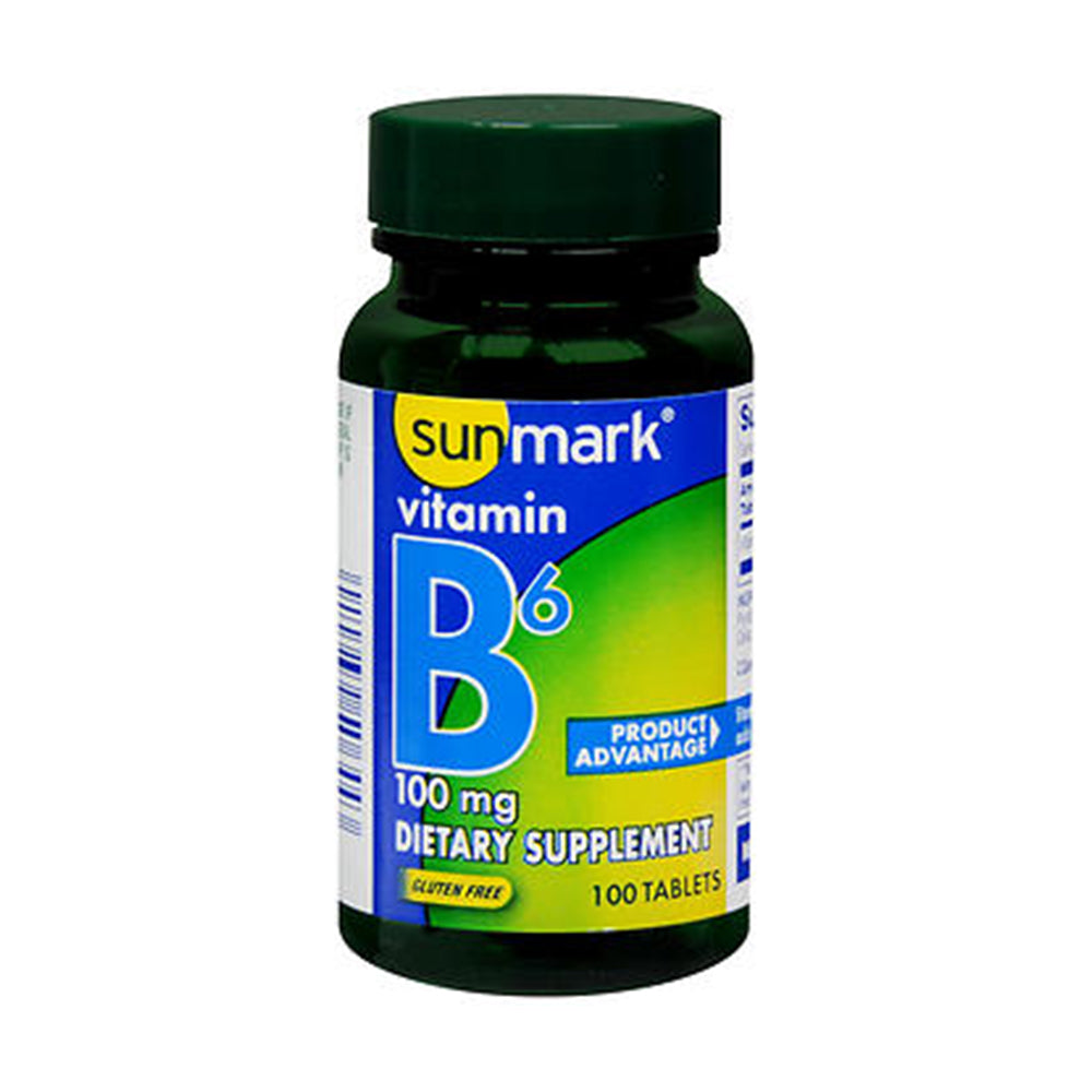 Vitamin B6 Tablets 100 mg - 100ct